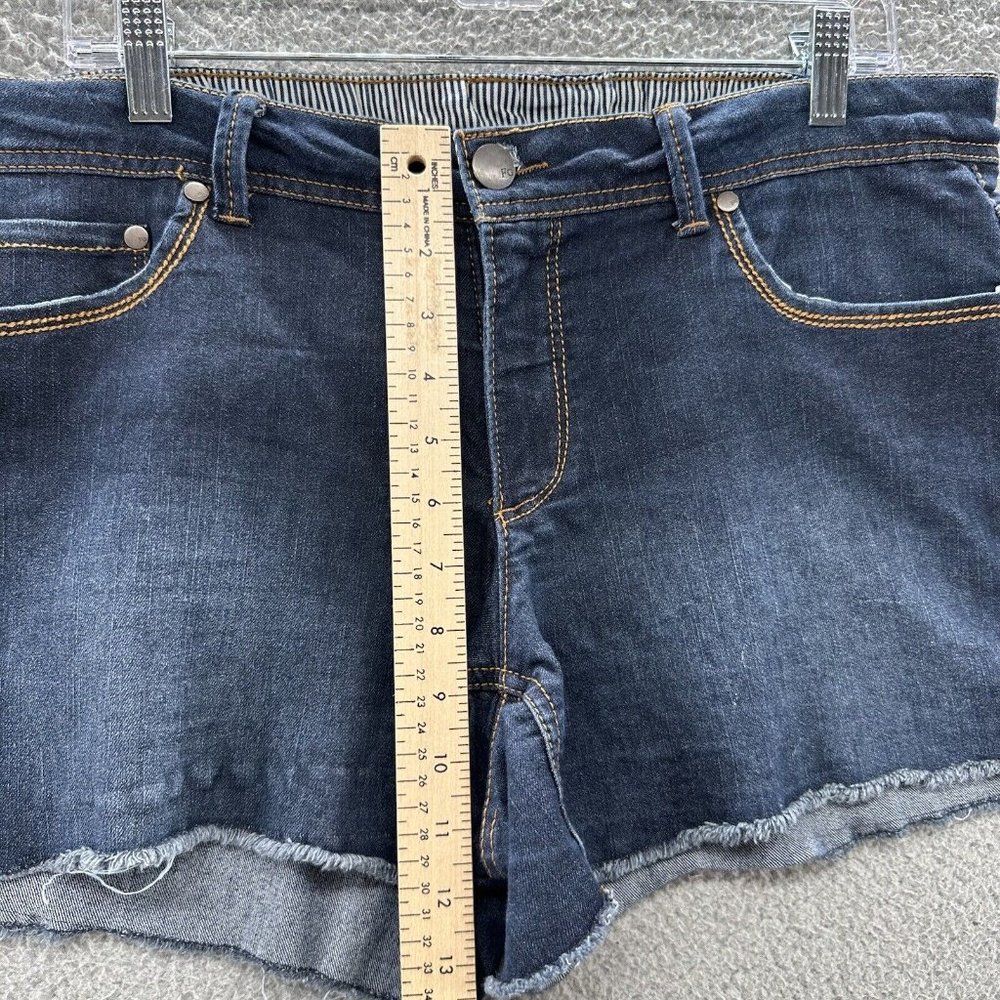 Fire & Gold Shorts Women's 10 Blue Dark Wash Denim Cut Off Shorts Ladies 10 - Picture 8 of 13